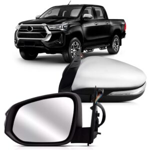 Retrovisor Elet Retratil C/sinaleira Capa Crom Hilux 16 A 21 Lado Esquerdo