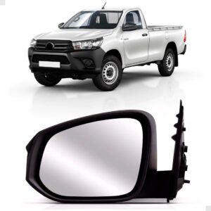 Retrovisor Hilux 2016 2017 2018 A 2023 Fixo C/ Capa Preta Lado Esquerdo