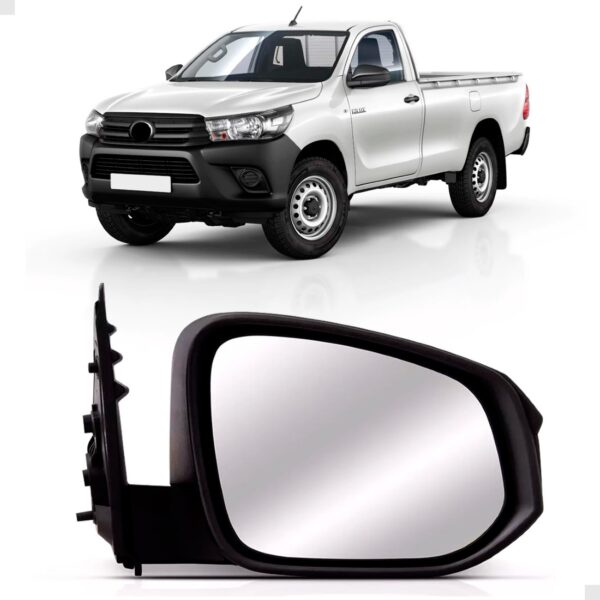 Retrovisor Hilux 2016 2017 2018 A 2023 Fixo C/ Capa Preta Lado Direito