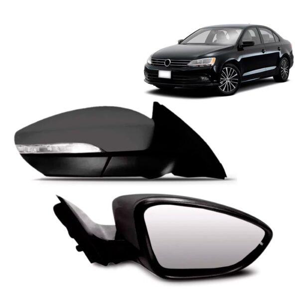 Retrovisor Eletrico Retratil Com Sinaleira Jetta 2011 A 2018 Lado Direito