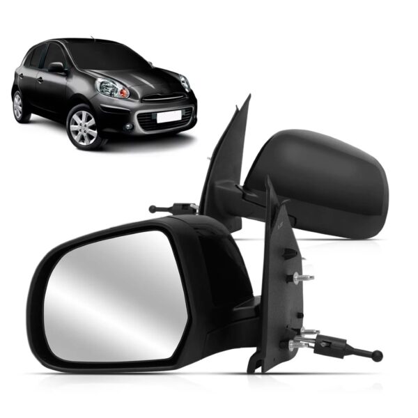 Retrovisor Com Controle March 2011 2012 2013 Lado Esquerdo