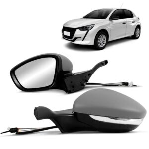 Retrovisor Com Controle Peugeot 208 2013 A 2020 Lado Esquerdo
