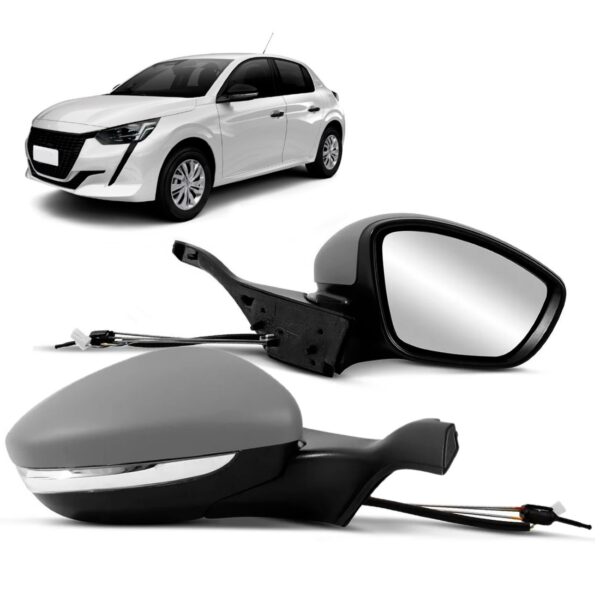 Retrovisor Com Controle Peugeot 208 2013 A 2020 Lado Direito
