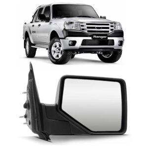 Retrovisor Fixo C/ Capa Preta Ranger 2010 A 2012 Lado Direito