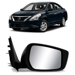 Retrovisor Elétrico Versa 2016 A 2019 C/ Capa Preta Lado Direito