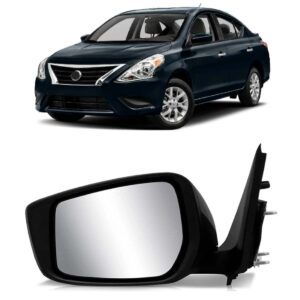 Retrovisor Elétrico Versa 2016 A 2019 C/ Capa Preta Lado Esquerdo