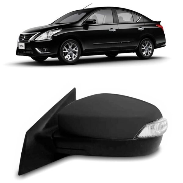 Retrovisor Eletrico Versa 2016 A 2019 C/ Sinaleira Largo Lado Esquerdo