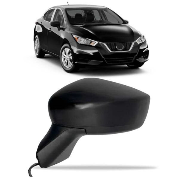 Retrovisor Elétrico Versa 2020 A 2022 C/ Capa Preta Lado Esquerdo