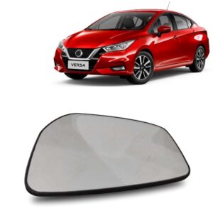 Lente Retrovisor Versa 2020 A 2022 C/ Aquecedor E Ponto Cego Lado Esquerdo