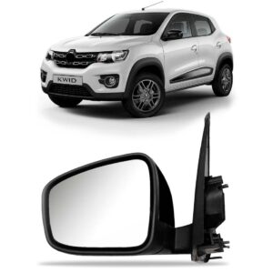 Retrovisor C/ Controle E Capa Texturizada Kwid 2017 A 2023 Lado Esquerdo