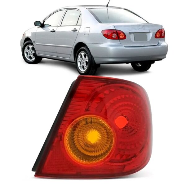 Lanterna Traseira Canto Corolla 2003 A 2007 Ruby/ Âmbar Lado Direito
