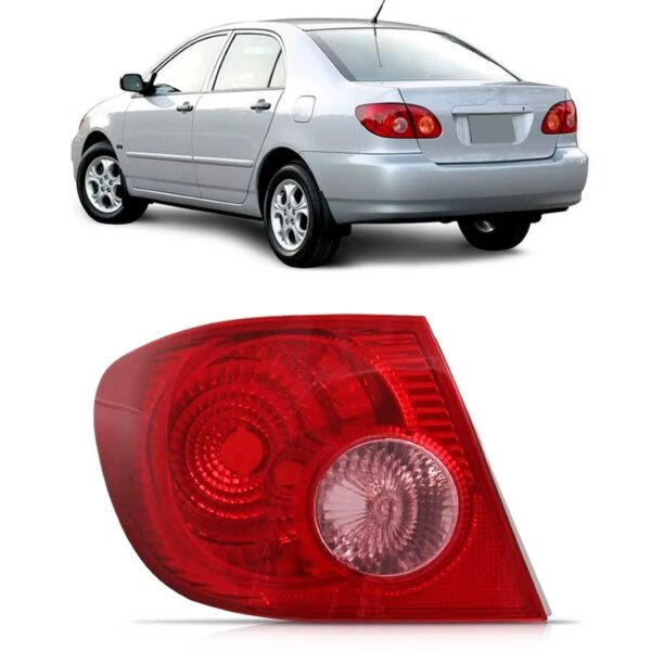 Lanterna Traseira Canto Corolla 2003 A 2007 Ré Rosa Lado Esquerdo