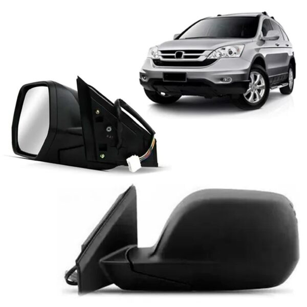Retrovisor Eletrico Crv 2007 2008 2009 2010 2011 2012 Preto Lado Esquerdo