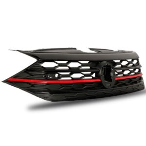 Grade Radiador Jetta Gli Vermelho 2019 2020 A 2022 Preto  Plástico
