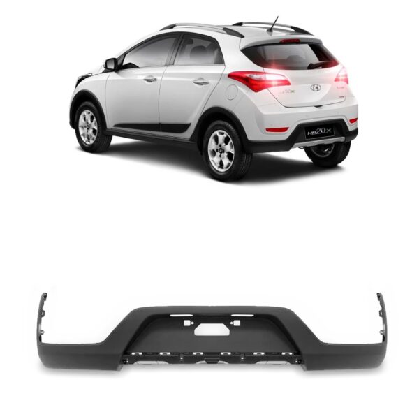 Spoiler Parachoque Traseiro Hb20x 2012 A 2015 Preto