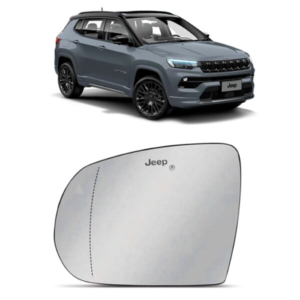 Lente Retrovisor Conjunto Compass 2017 A 2021 Lado Esquerdo