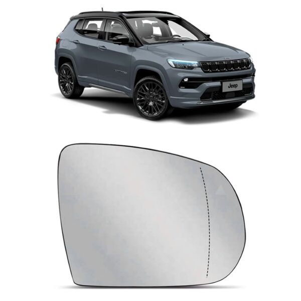 Lente Retrovisor Conjunto Compass 2017 A 2021 Lado Direito