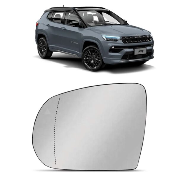 Lente Retrovisor Compass 2020 2021 2022 C/ Sensor Lado Esquerdo