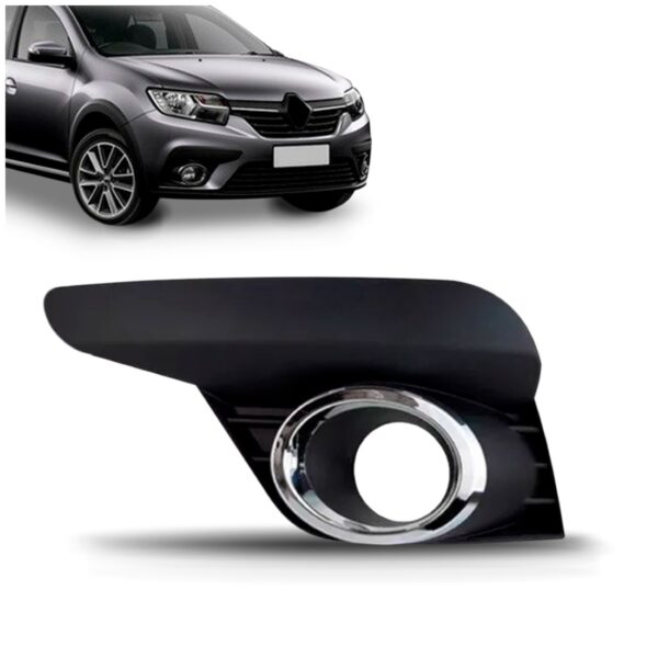 Moldura Farol De Milha Cromado Sandero 2020 2021 2022 Lado Esquerdo