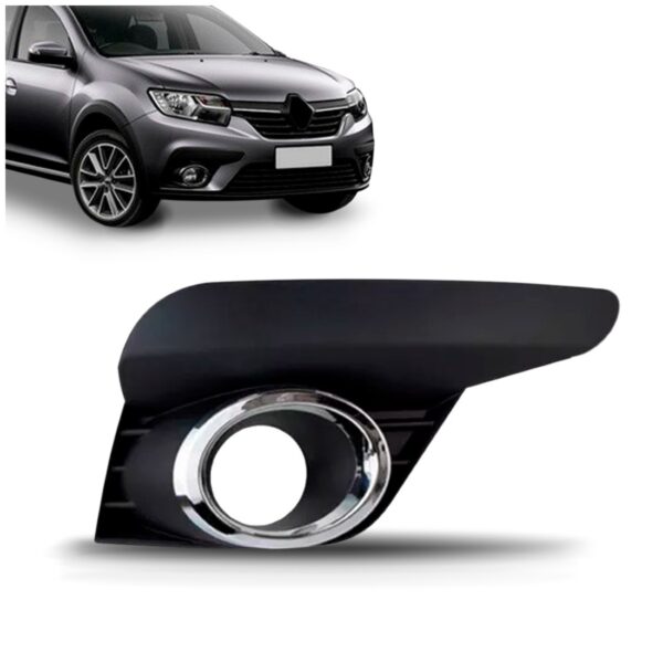 Moldura Farol De Milha Cromado Sandero 2020 2021 2022 Lado Direito