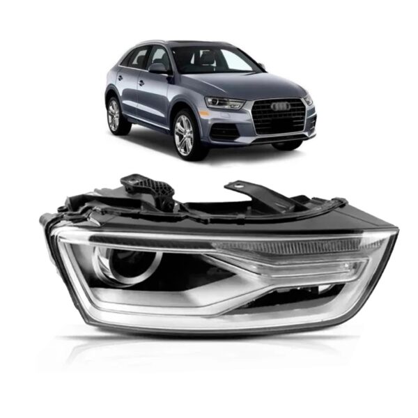 Farol Para Audi Q3 15 16 17 18 Eletrico Com Led Drl 1ª Linha - Direito/passageiro