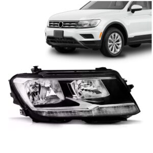 Farol Tiguan 17 18 19 2020 21 Elétrico Com Led Drl 1ª Linha Direito/passageiro
