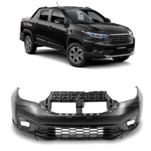 Parachoque Dianteiro C/ Spoiler Strada 2020 A 2022 Novo Preto