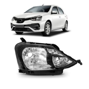 Farol Etios 2017 2018 2019 2020 2021 Mascara Negra 1ª Linha - Direito/passageiro