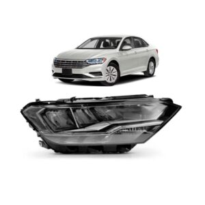 Farol Eletrico Jetta Sedan 19 A 22 C/motor Com Led 1ª Linha Direito/passageiro