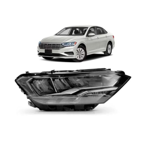 Farol Eletrico Jetta Sedan 19 A 22 C/motor Com Led 1ª Linha Direito/passageiro