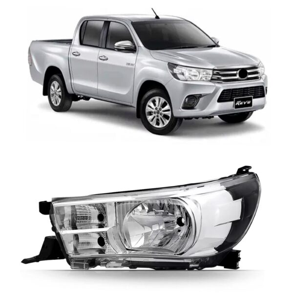 Farol Hilux Srv 2016 2018 2019 2020 Pickup Sem Led 1ª Linha - Esquerdo/motorista