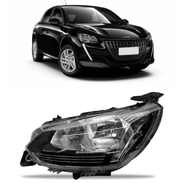 Farol Peugeot 208 Allure Active E Like 20 21 22 23 1ª Linha - Esquerdo/motorista