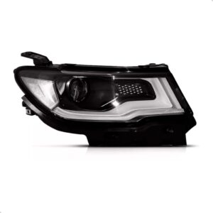 Farol Compass 2017 A 2021 Eletrico Com Motor Com Xenon E Led Lado Direito