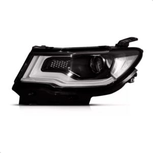 Farol Compass 2017 A 2021 Eletrico Com Motor Com Xenon E Led Lado Esquerdo