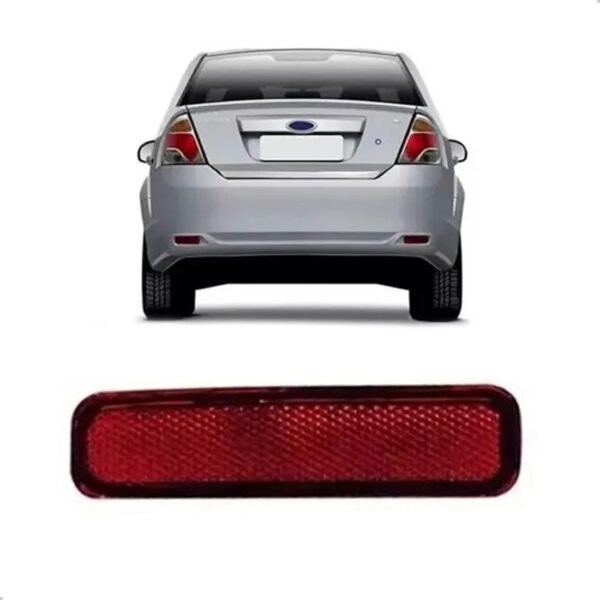 Refletor Parachoque Fiesta 2010 11 12 13 2014 Sedan Vermelha