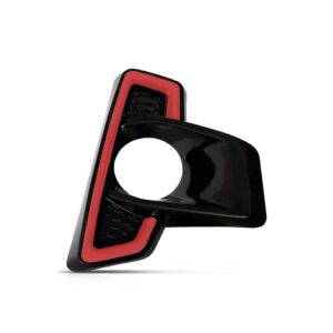 Moldura Milha Hilux Cd Gr-s 2 2018 2019 2020 Friso Vermelho Lado Direito