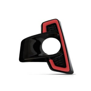 Moldura Milha Hilux Cd Gr-s 2 2018 2019 2020 Friso Vermelho Lado Esquerdo