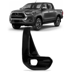 Moldura Milha Hilux Pick-up 2021 A 2023 Black Piano C/furo  Preto Direito/passageiro