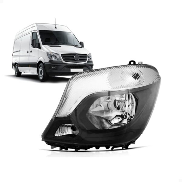 Farol Sprinter 2017 A 2019 Eletrico Com Motor 1ª Linha - Esquerdo/motorista