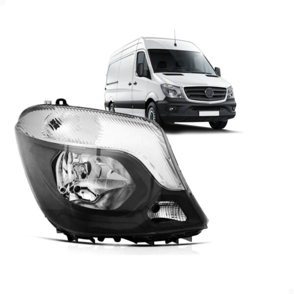 Farol Sprinter 2017 A 2019 Eletrico Com Motor 1ª Linha - Direito/passageiro