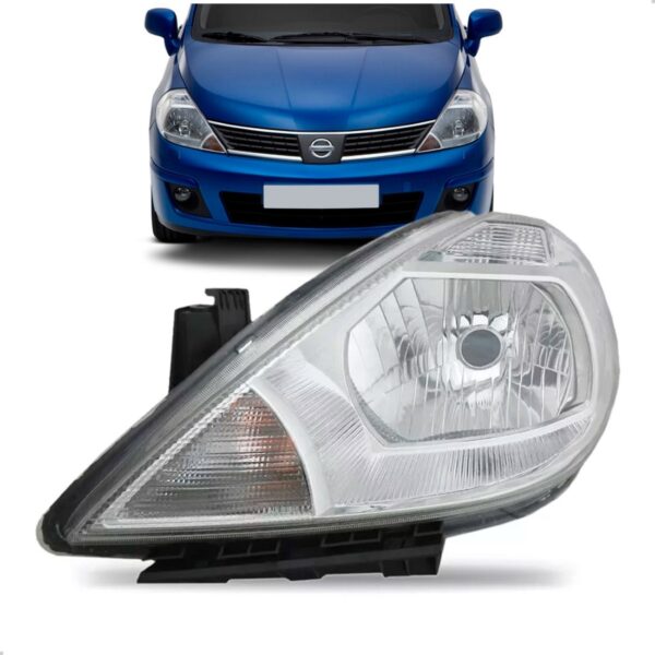 Farol Tiida 07 08 09 10 11 12 13 Sinaleira Cristal 1ª Linha Esquerdo/motorista