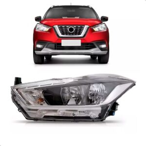 Farol Kicks 2017 18 19 20 2021 Com Motor Sem Projetor S/ Led Lado Esquerdo