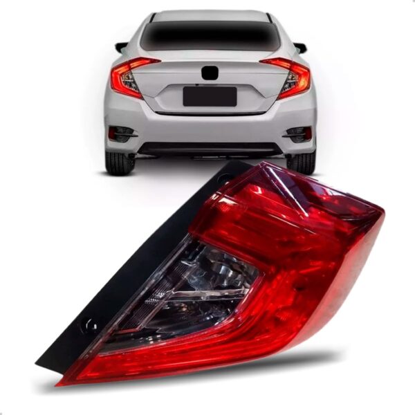 Lanterna Traseira Civic 17 18 19 2020 2021 Com Led 1ª Linha Direito Vermelho