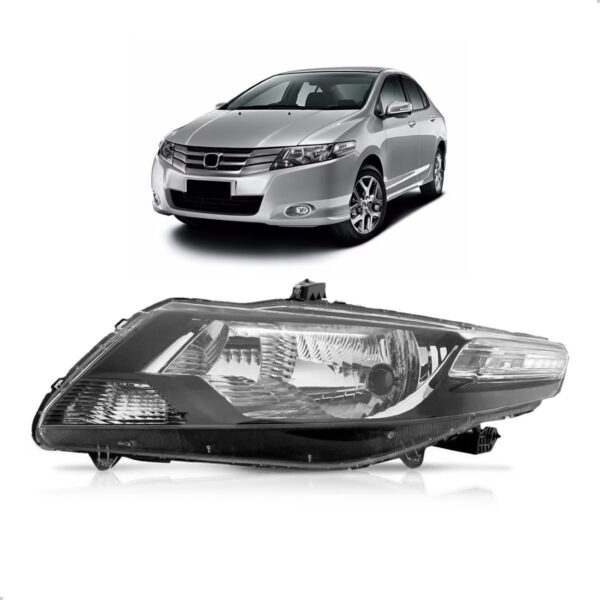 Farol City 09 10 11 2012 13 2014 Elétrico Com Motor 1ª Linha Esquerdo/motorista