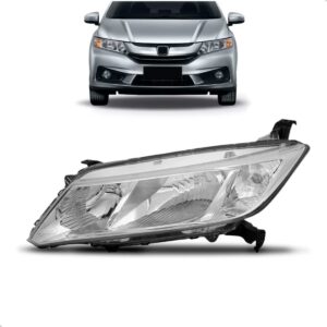 Farol Para Honda City 2014 15 16 17 Cromado Manual 1ª Linha Esquerdo/motorista