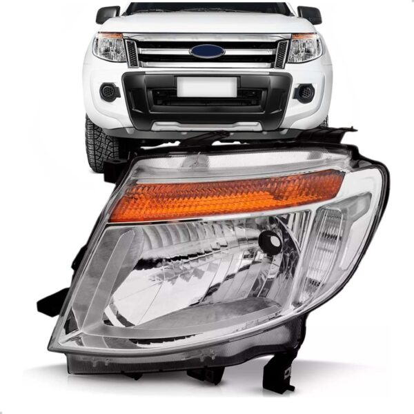 Farol Ranger 2013 2014 2015 2016 Manual Cromado 1ª Linha Esquerdo/motorista