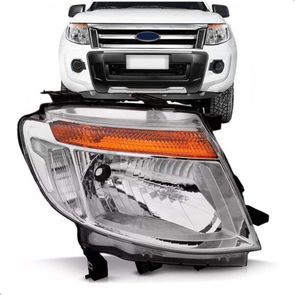 Farol Ranger 2013 2014 2015 2016 Manual Cromado 1ª Linha Direito/passageiro