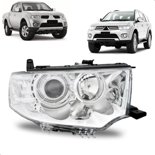 Farol Para Mitsubishi L200 2013 2014 2015 Cromado 1ª Linha Direito/passageiro
