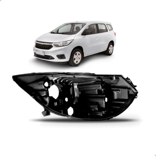 Carcaça Farol Spin 2019 2020 2021 2022 2023 2024 Lado Direito