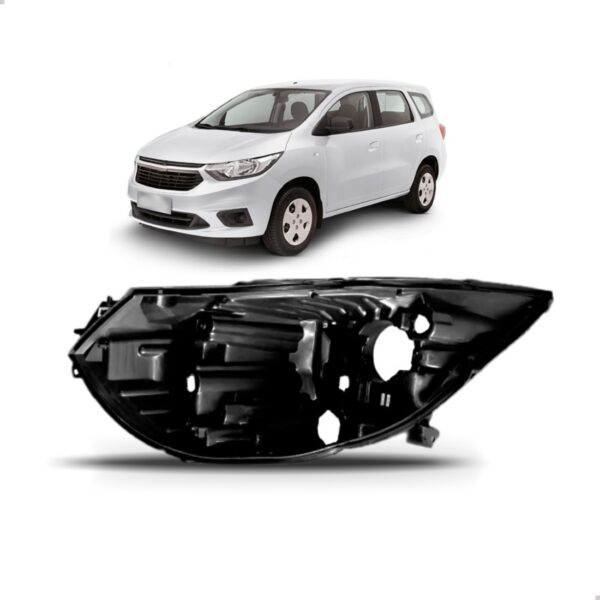 Carcaça Farol Spin 2019 2020 2021 2022 2023 2024 Lado Esquerdo